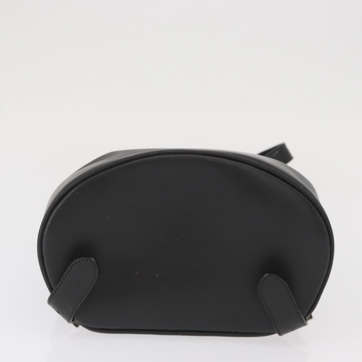 Salvatore Ferragamo Gancini Flap Drawstring Leather Black Leather Backpack Bag (Pre-Owned)