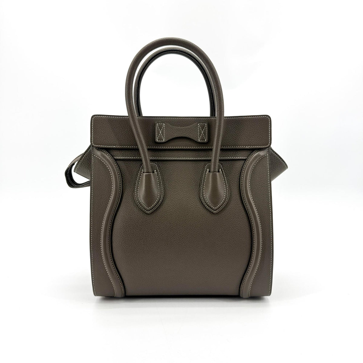Celine Luggage Grainy Leather Brown Leather Handbag (Pre-Owned)