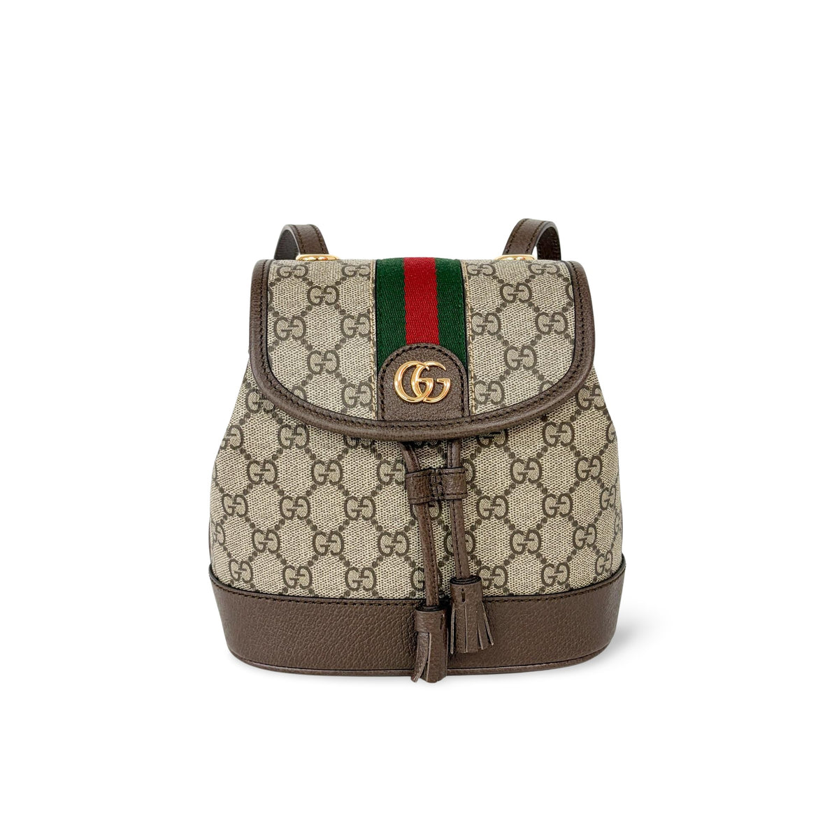 Gucci Ophidia Gg Coated Canvas And Leather Beige Canvas Shoulder Bag Bag (Pre-Owned)