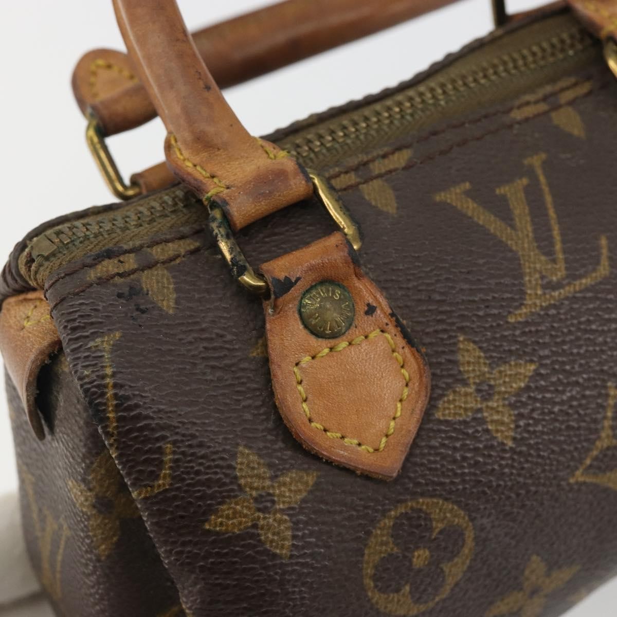 Louis Vuitton Speedy Mini Hl Monogram Canvas Brown Canvas Handbag (Pre-Owned)