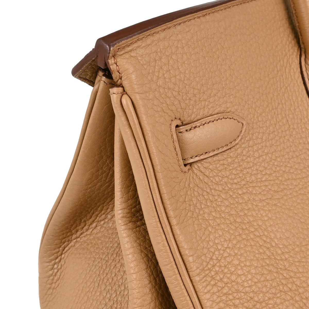 Hermes Birkin Brown Togo With Palladium Hardware Camel Leather Handbag (Pre-Owned)