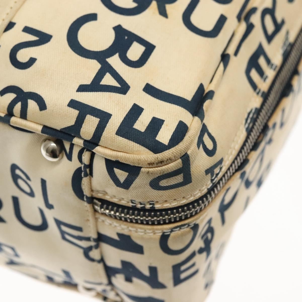 Chanel Cambon Canvas White Canvas Bag (Pre-Owned)