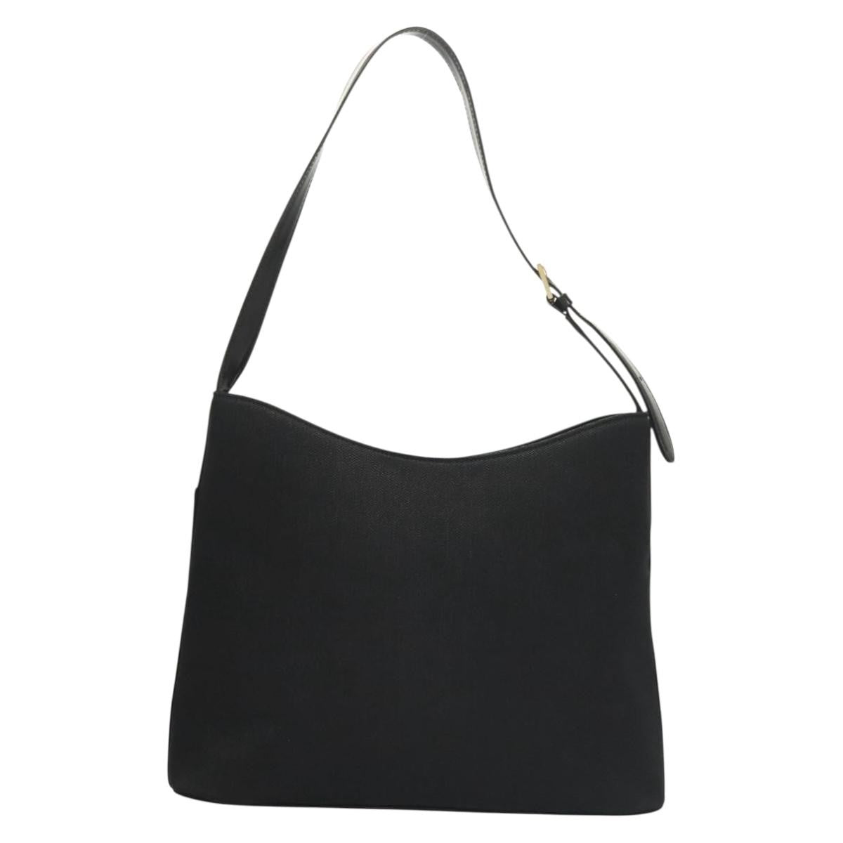 Givenchy Vintage 4G Leather Black Canvas Shoulder Bag Bag (Pre-Owned)
