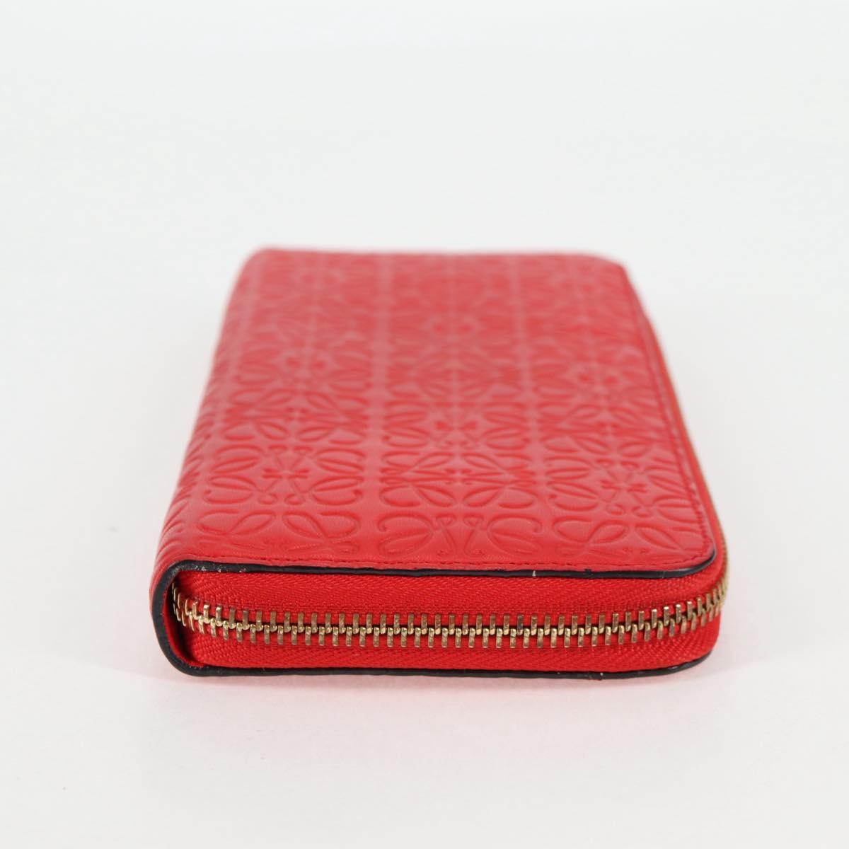 Loewe Anagram Leather Red Leather Wallets Accessory (Pre-Owned)