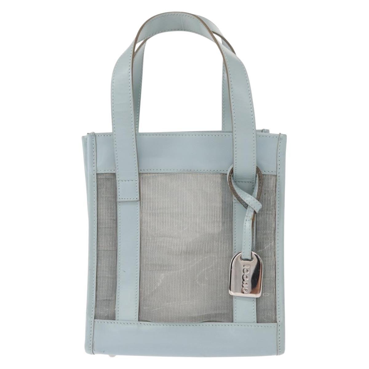 Gucci Vintage Leather Blue Leather Handbag (Pre-Owned)