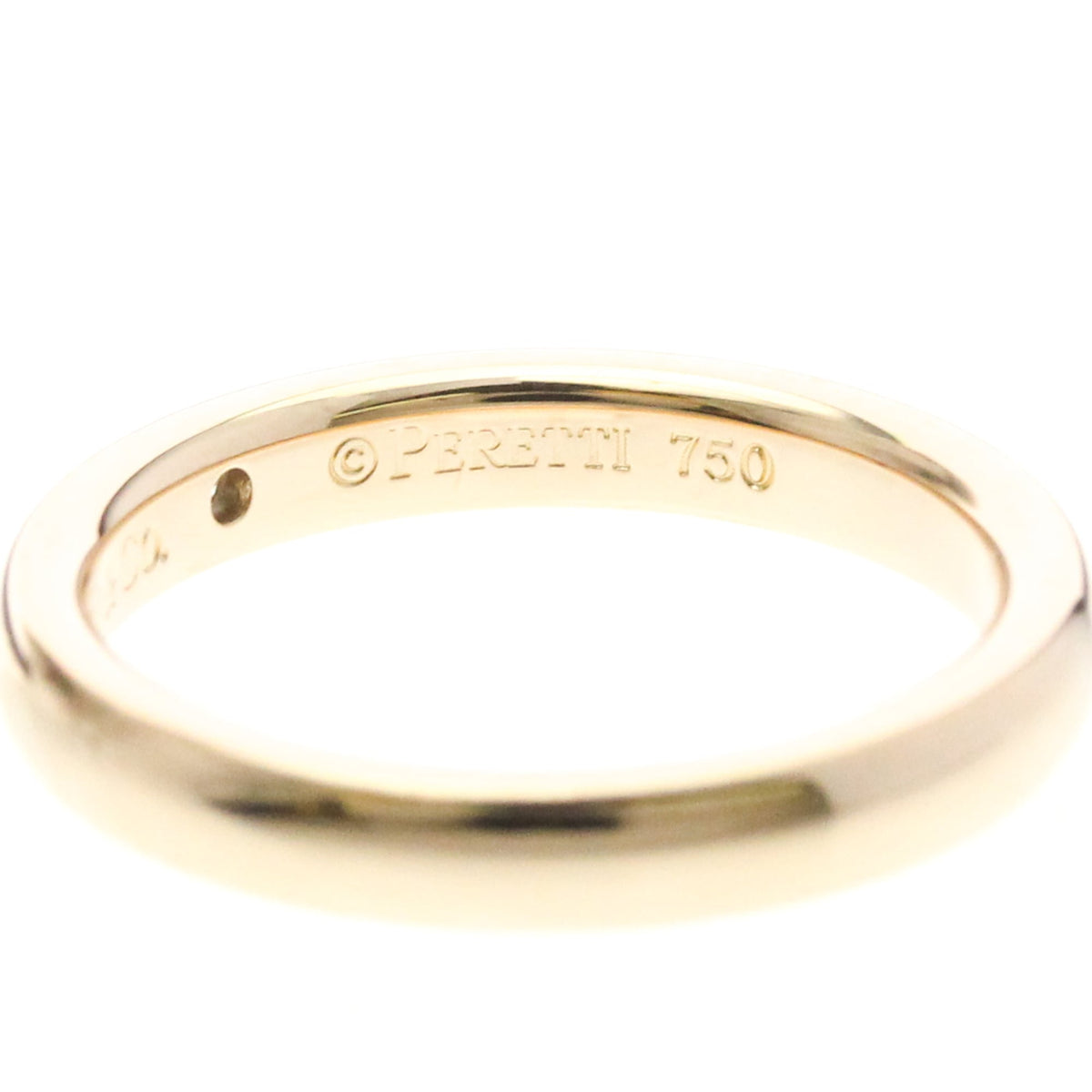 Tiffany & Co. Elsa Peretti 1 Diamond Stacking Band 18K Rose Gold With Diamond Gold Pink_Gold Ring Jewelry (Pre-Owned)