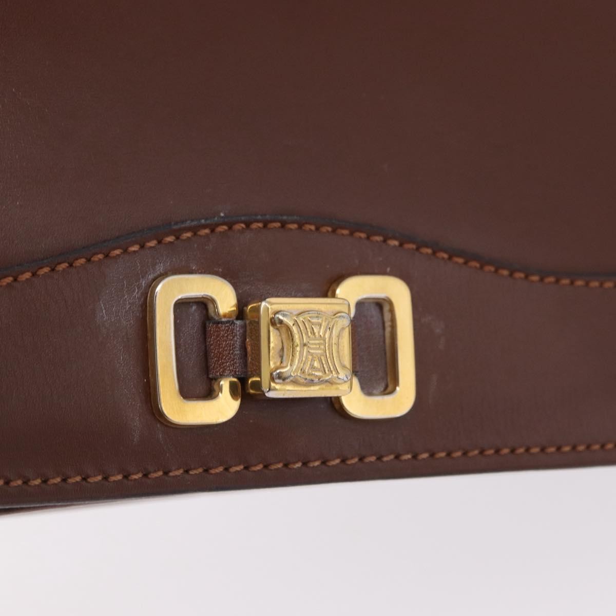 Celine Triomphe Leather Brown Leather Shoulder Bag Bag (Pre-Owned)
