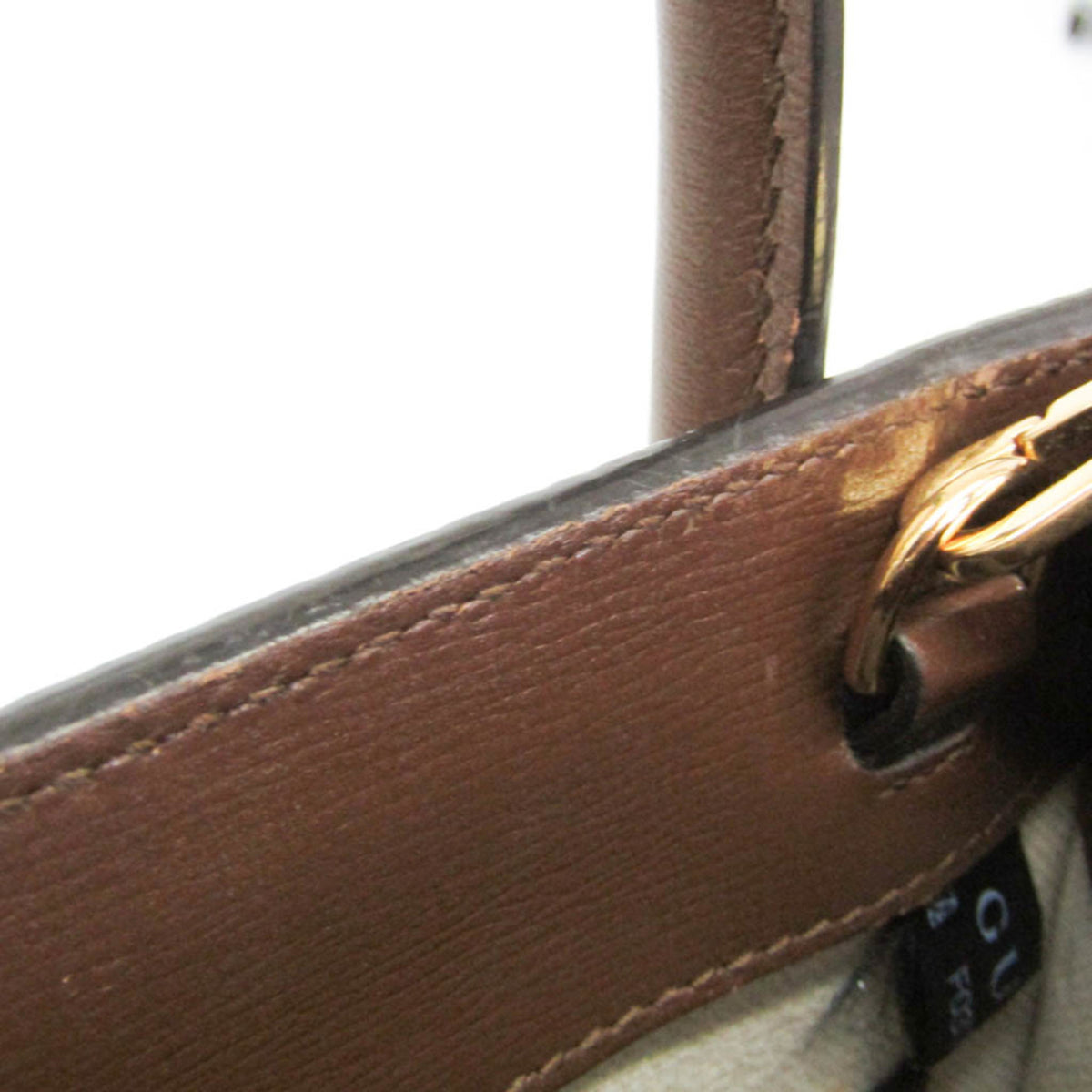 Gucci Interlocking G Patch Gg Coated Canvas Beige Canvas Tote Bag Bag (Pre-Owned)