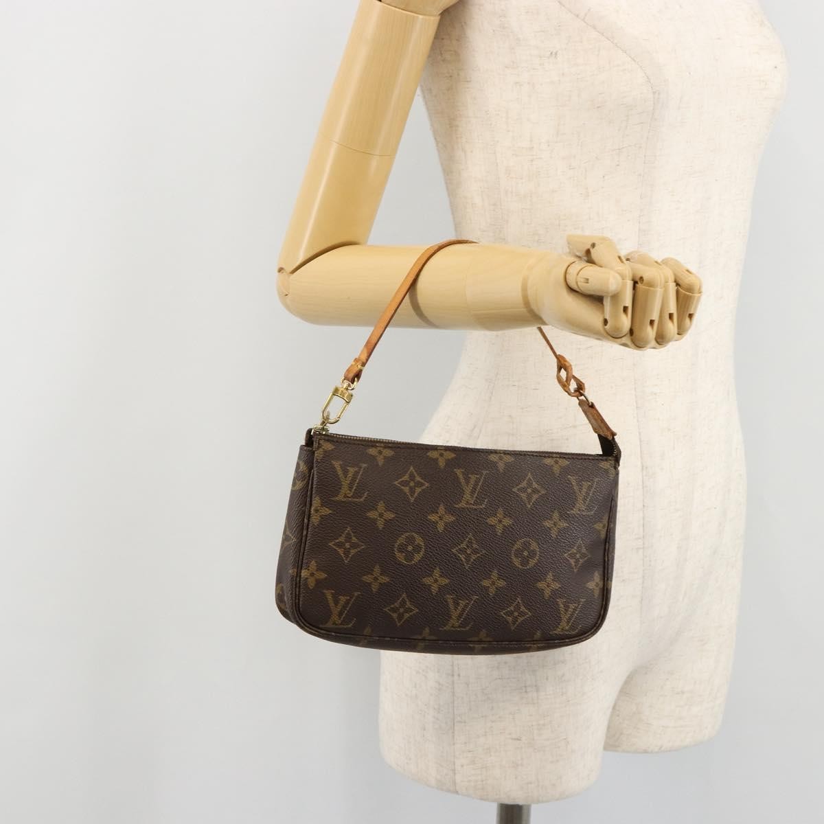 Louis Vuitton Pochette Accessoires Nm Monogram Canvas Brown Canvas Clutche & Pouche Bag (Pre-Owned)