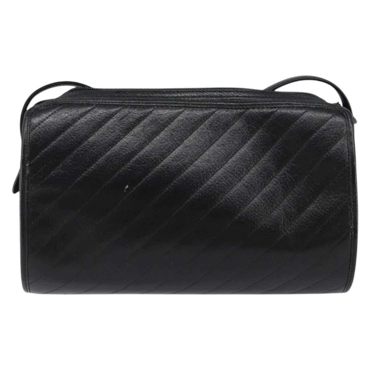 Christian Dior Vintage Leather Black Leather Shoulder Bag Bag (Pre-Owned)