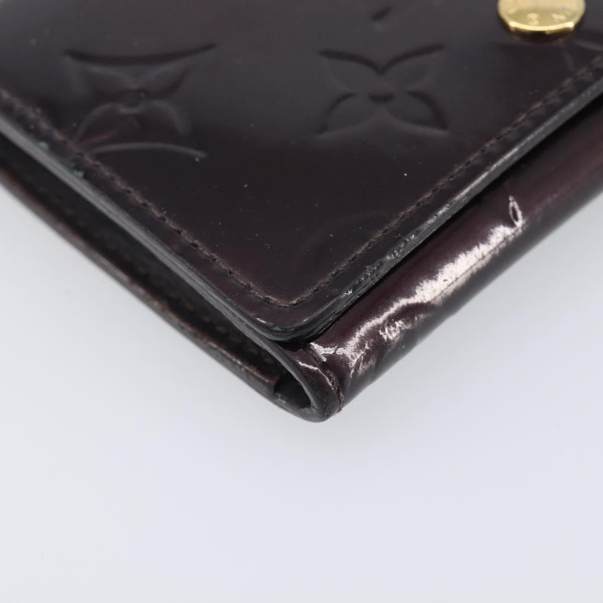 Louis Vuitton Elise Monogram Vernis Burgundy Patent_Leather Wallets Accessory (Pre-Owned)