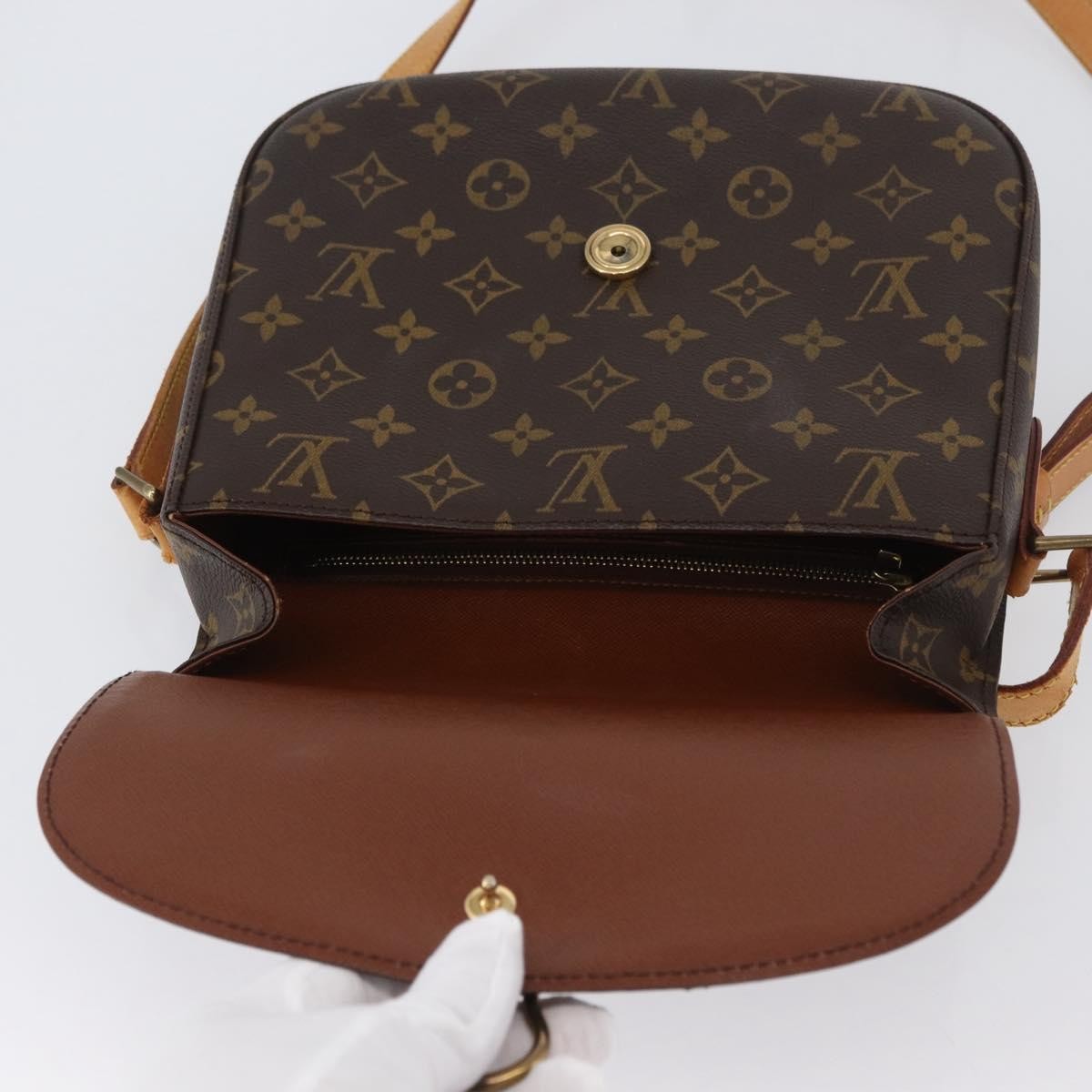 Louis Vuitton Saint Cloud Monogram Canvas Brown Canvas Handbag (Pre-Owned)