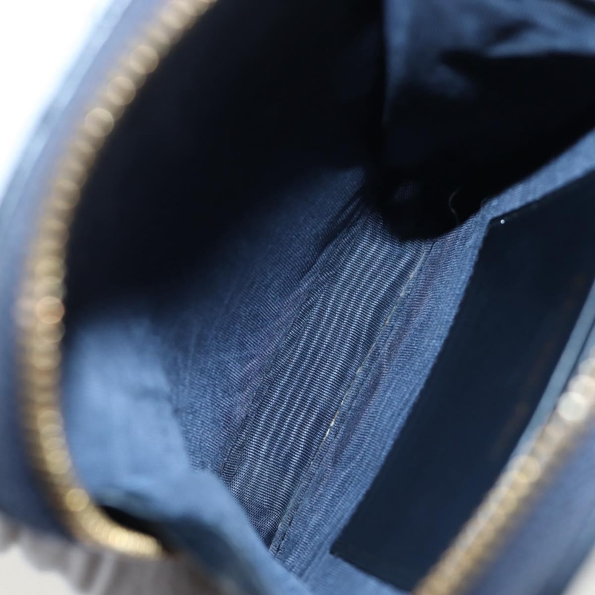 Christian Dior 30 Montaigne Phone Holder On Chain Oblique Canvas Navy Canvas Crossbody Bag Bag (Pre-Owned)