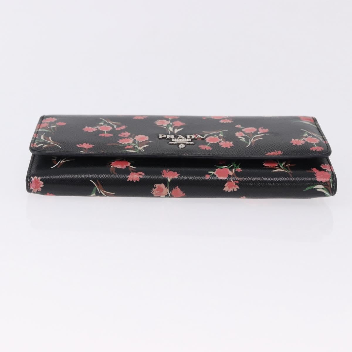 Prada Saffiano Leather Black Leather Wallets Accessory (Pre-Owned)