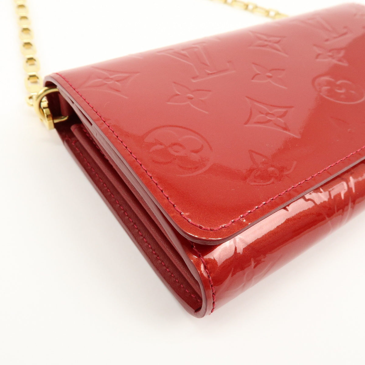 Louis Vuitton Chaine Monogram Vernis Red Patent_Leather Crossbody Bag Bag (Pre-Owned)