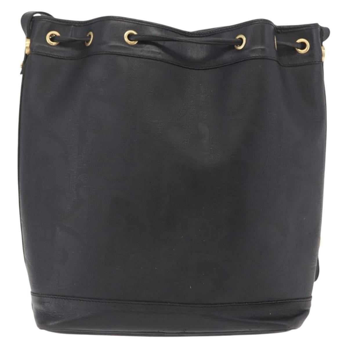 Christian Dior Trotter Shoulder Canvas Black Canvas Handbag (Pre-Owned)