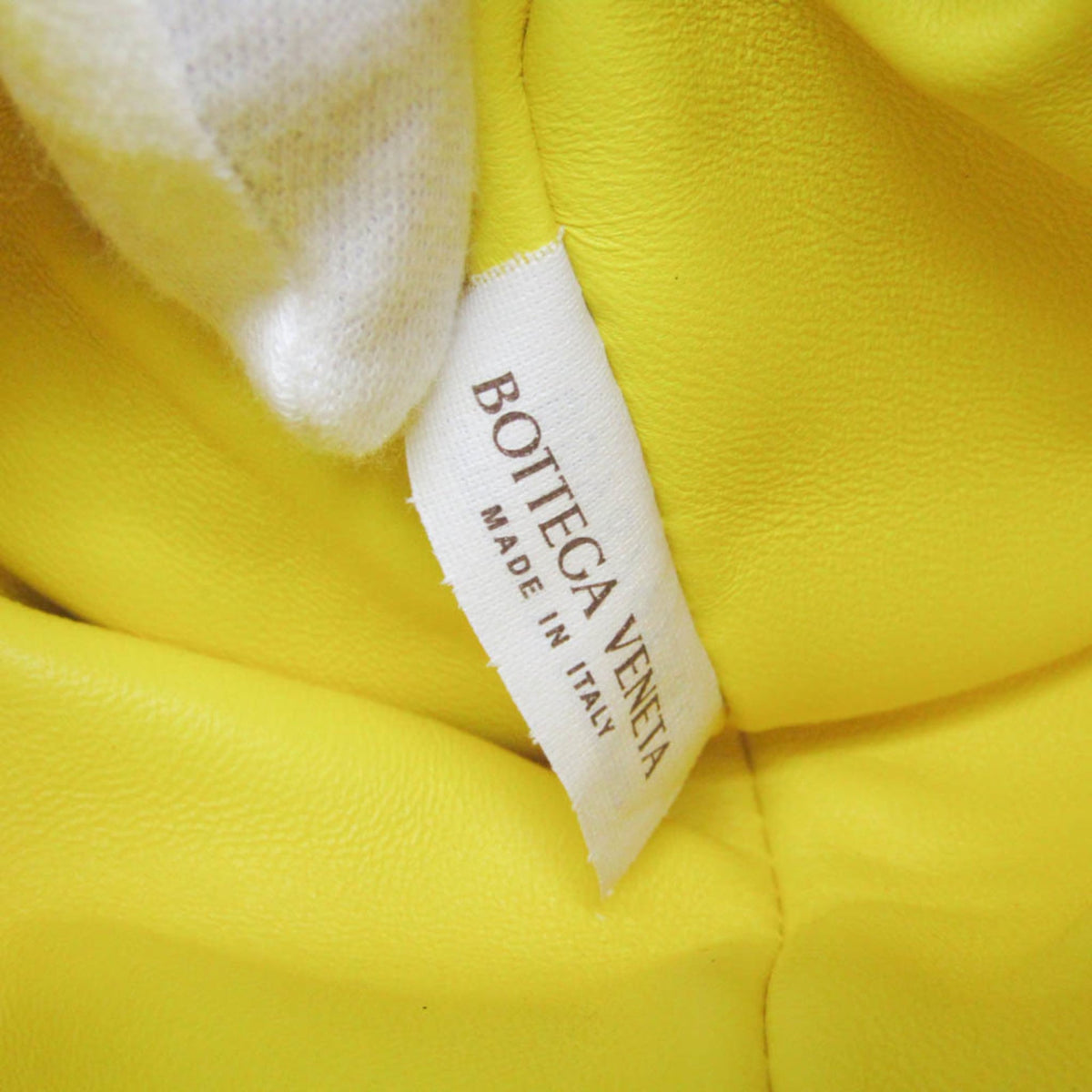 Bottega Veneta The Wave Twisted Chenille Yellow Textile Clutche & Pouche Bag (Pre-Owned)