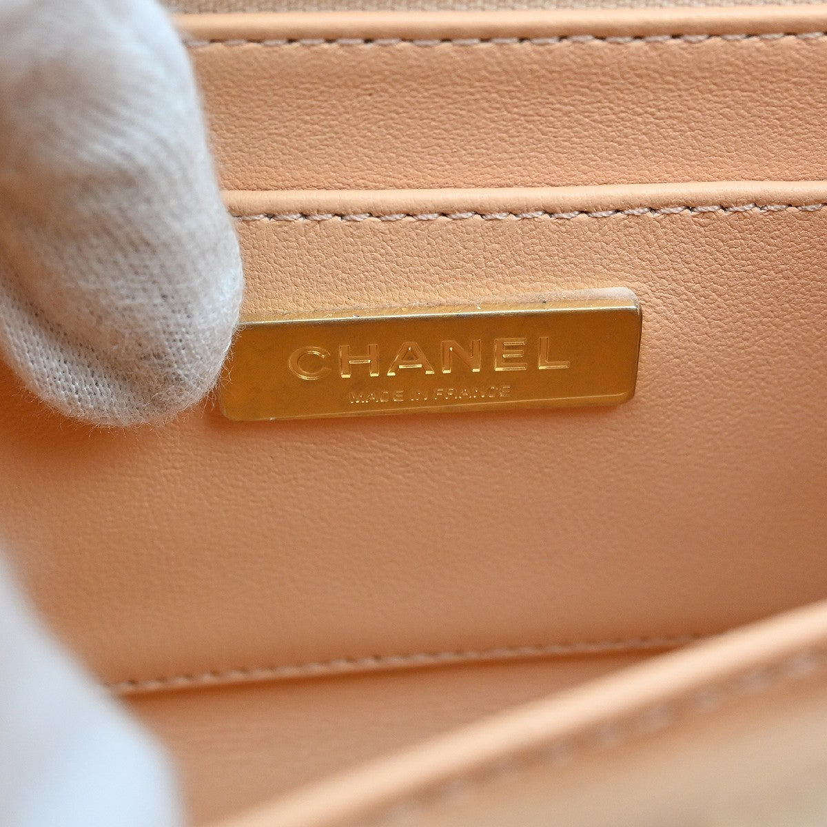 Chanel Crush Top Handle Flap Quilted Tweed Orange Tweed Handbag (Pre-Owned)
