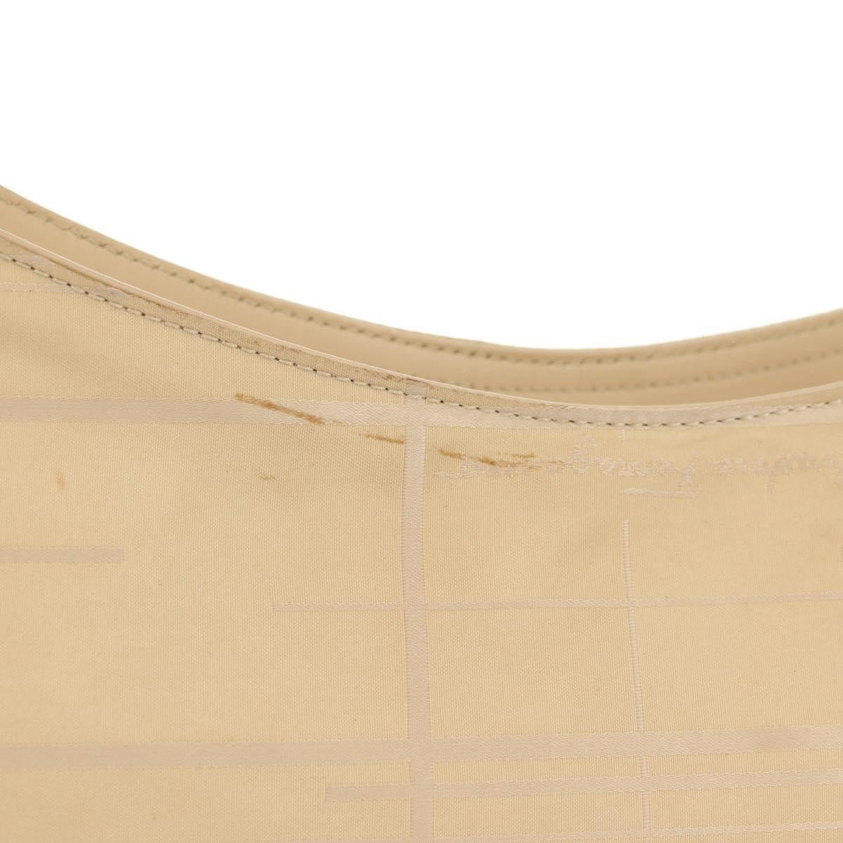 Salvatore Ferragamo Vintage Nylon Beige Nylon Shoulder Bag Bag (Pre-Owned)