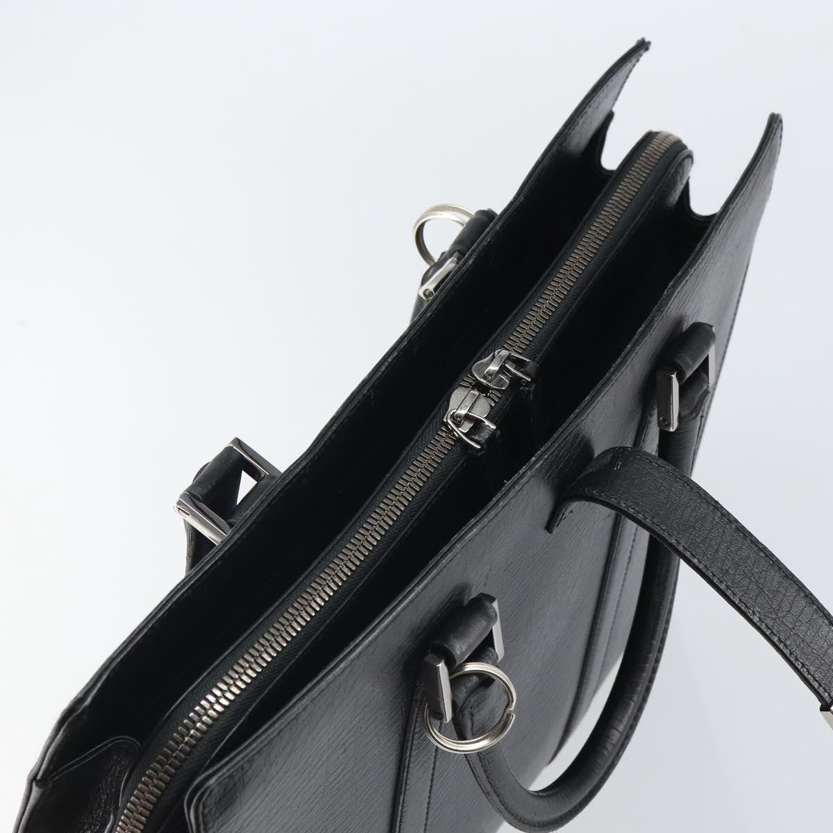 Gucci Vintage Leather Black Leather Handbag (Pre-Owned)