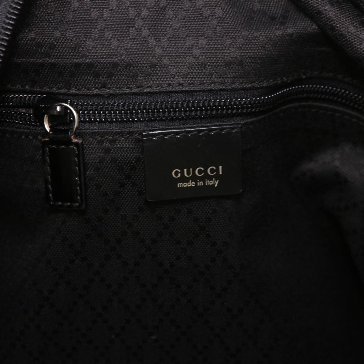 Gucci Boston Nylon Black Nylon Travel Bag Bag (Pre-Owned)