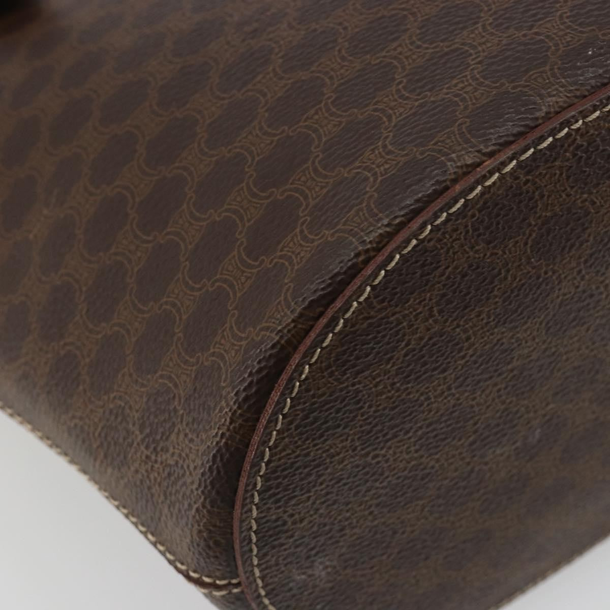 Celine Vintage Macadam Canvas Brown Canvas Tote Bag Bag (Pre-Owned)