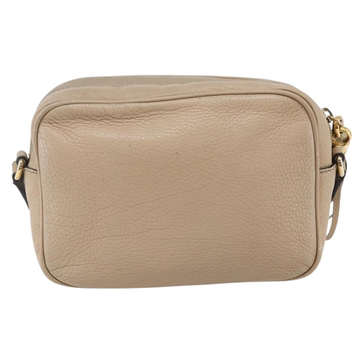 Gucci Soho Disco Leather Beige Leather Shoulder Bag Bag (Pre-Owned)