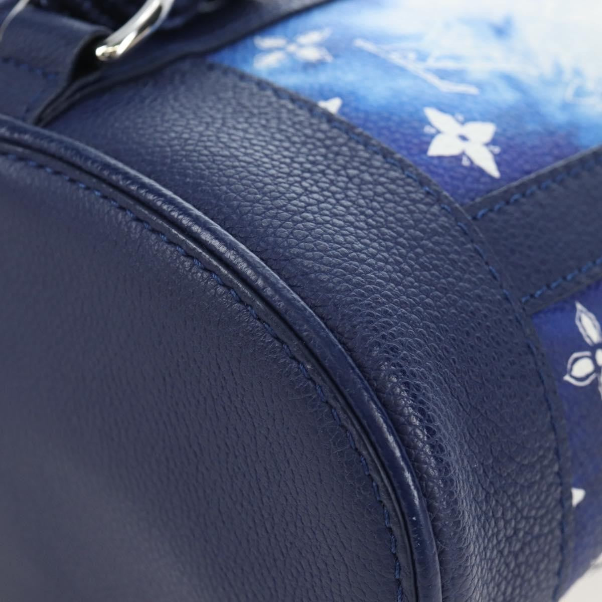 Louis Vuitton Randonnee Limited Edition Monogram Bandana Leather Blue Canvas Shoulder Bag Bag (Pre-Owned)