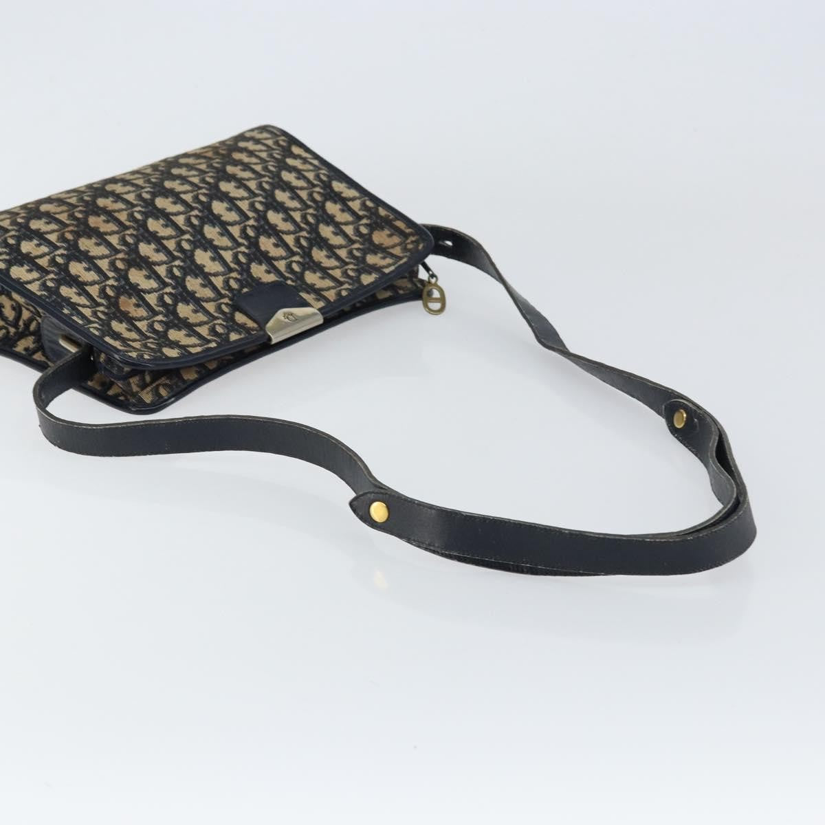 Christian Dior Vintage Trotter Canvas Navy Canvas Shoulder Bag Bag (Pre-Owned)