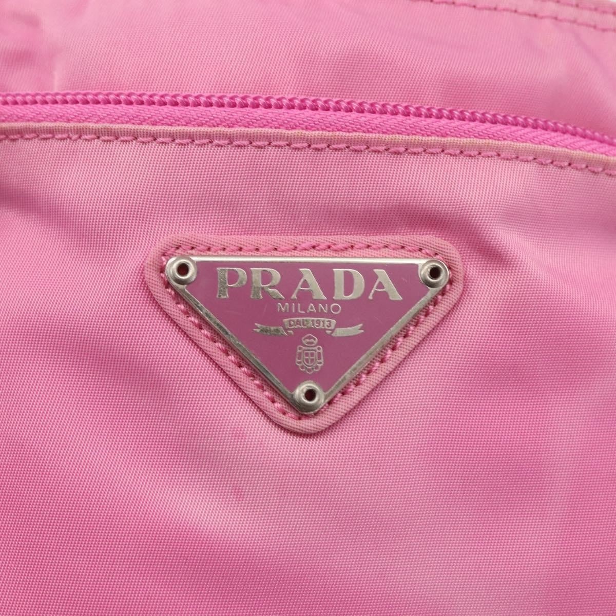 Prada Front Pocket Messenger Tessuto Pink Nylon Shoulder Bag Bag (Pre-Owned)