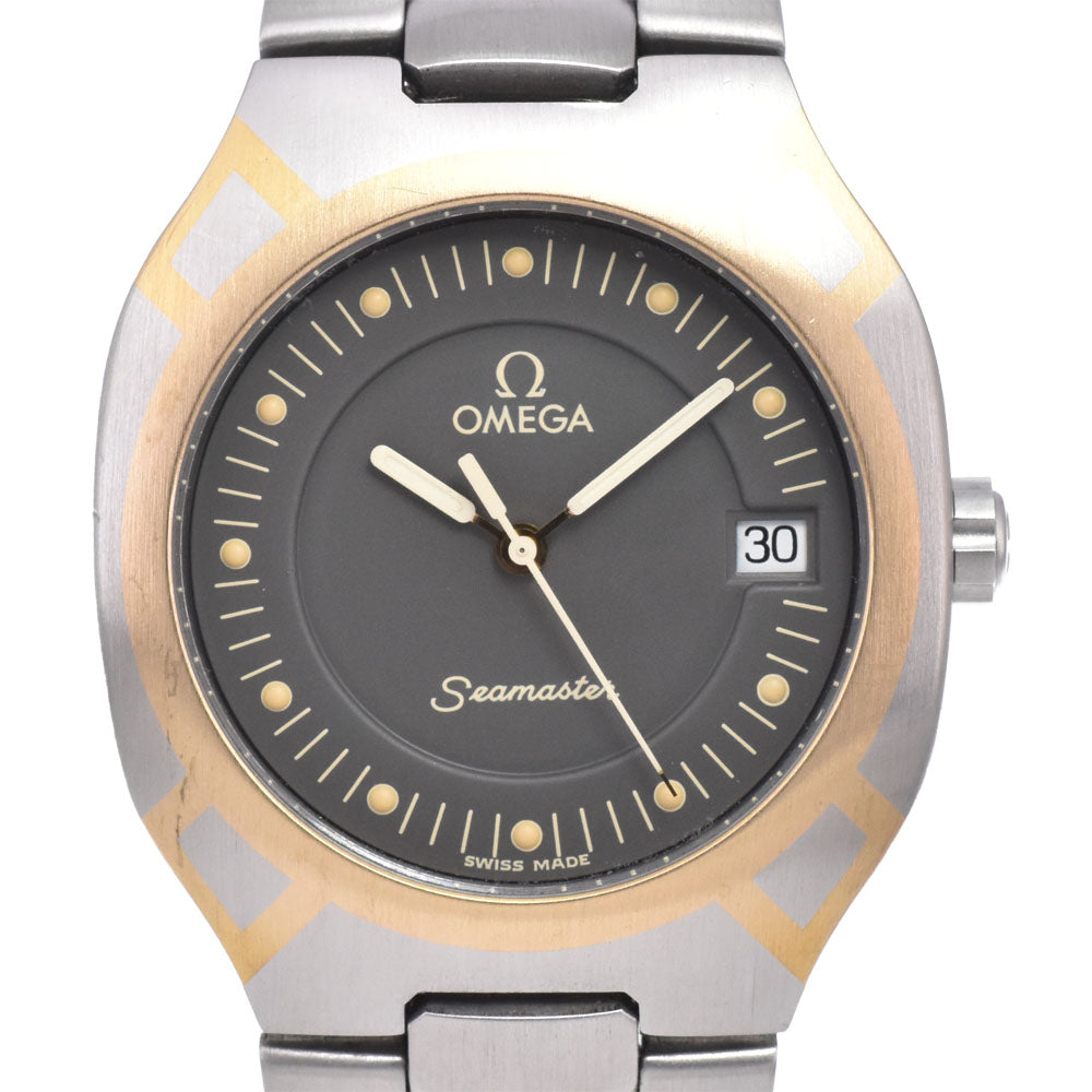 Omega Seamaster Polaris Quartz Stainless Steel With Plated Metal Watch (Pre-Owned)