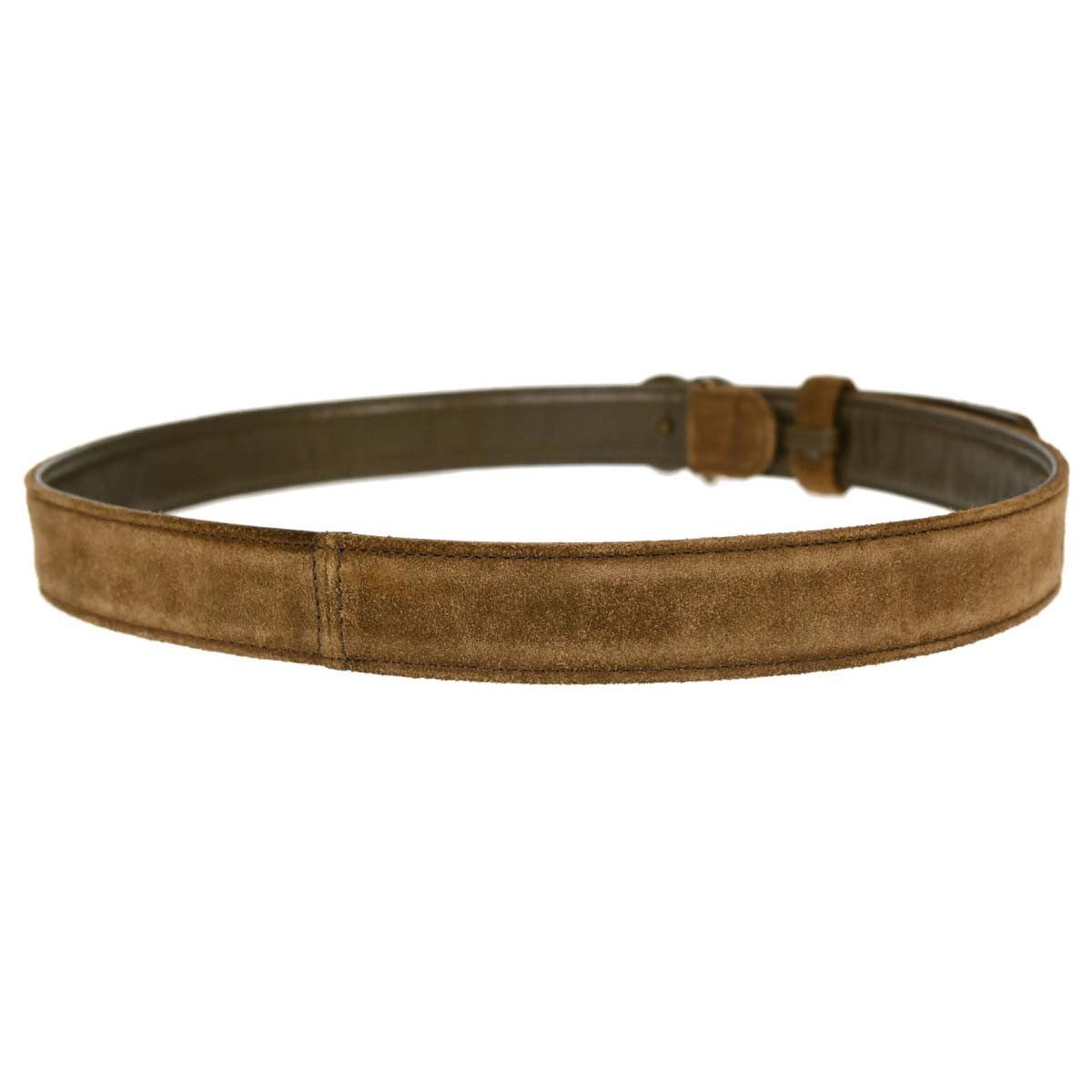 Chanel Cc Turnlock Belt Suede Brown Suede Belts Accessory (Pre-Owned)
