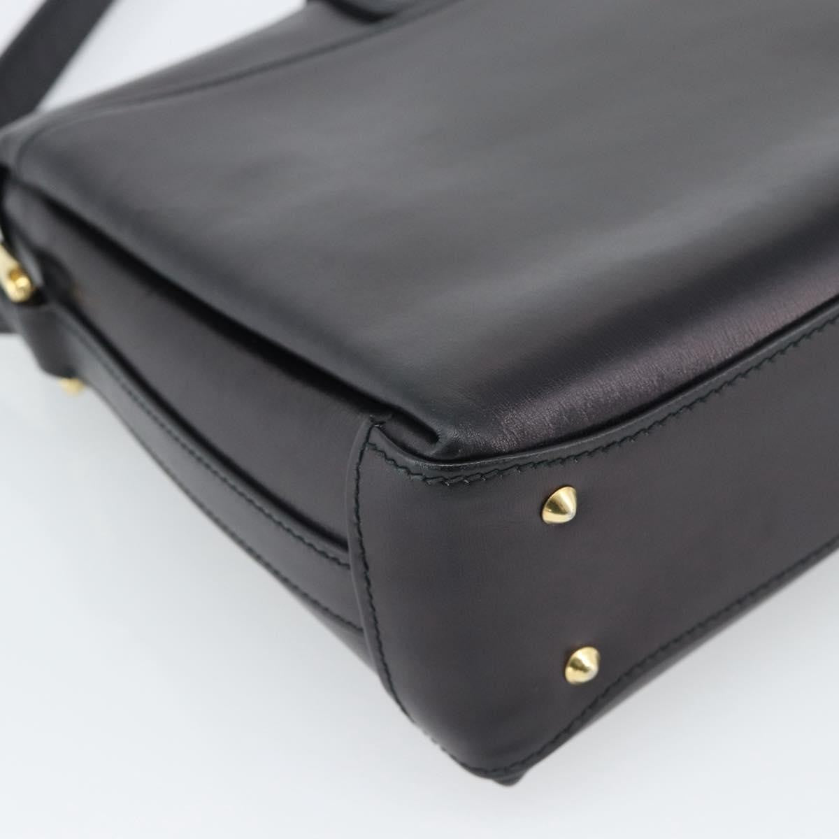 Gucci Vintage Leather Black Leather Shoulder Bag Bag (Pre-Owned)
