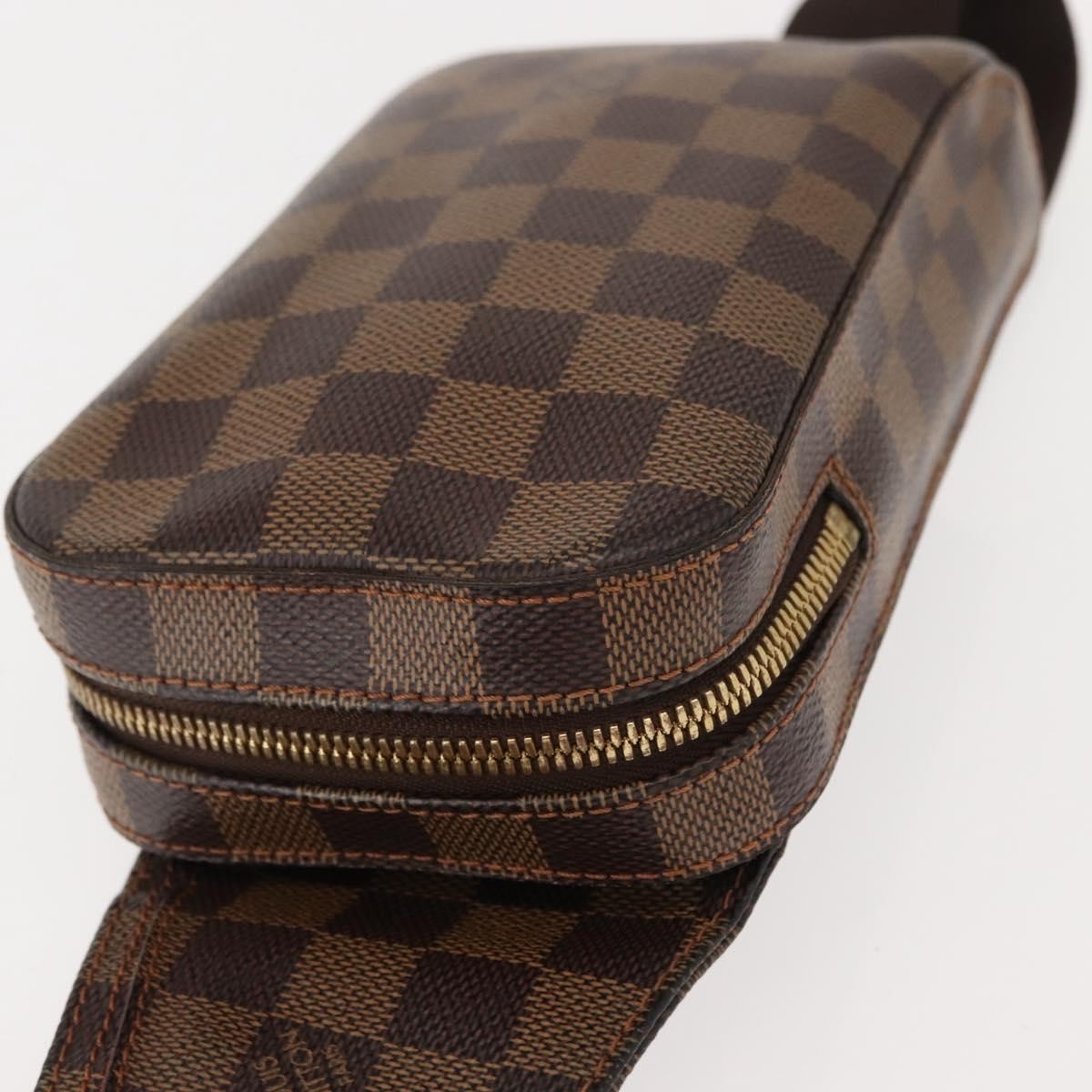 Louis Vuitton Geronimos Waist Damier Ebene Brown Canvas Shoulder Bag Bag (Pre-Owned)