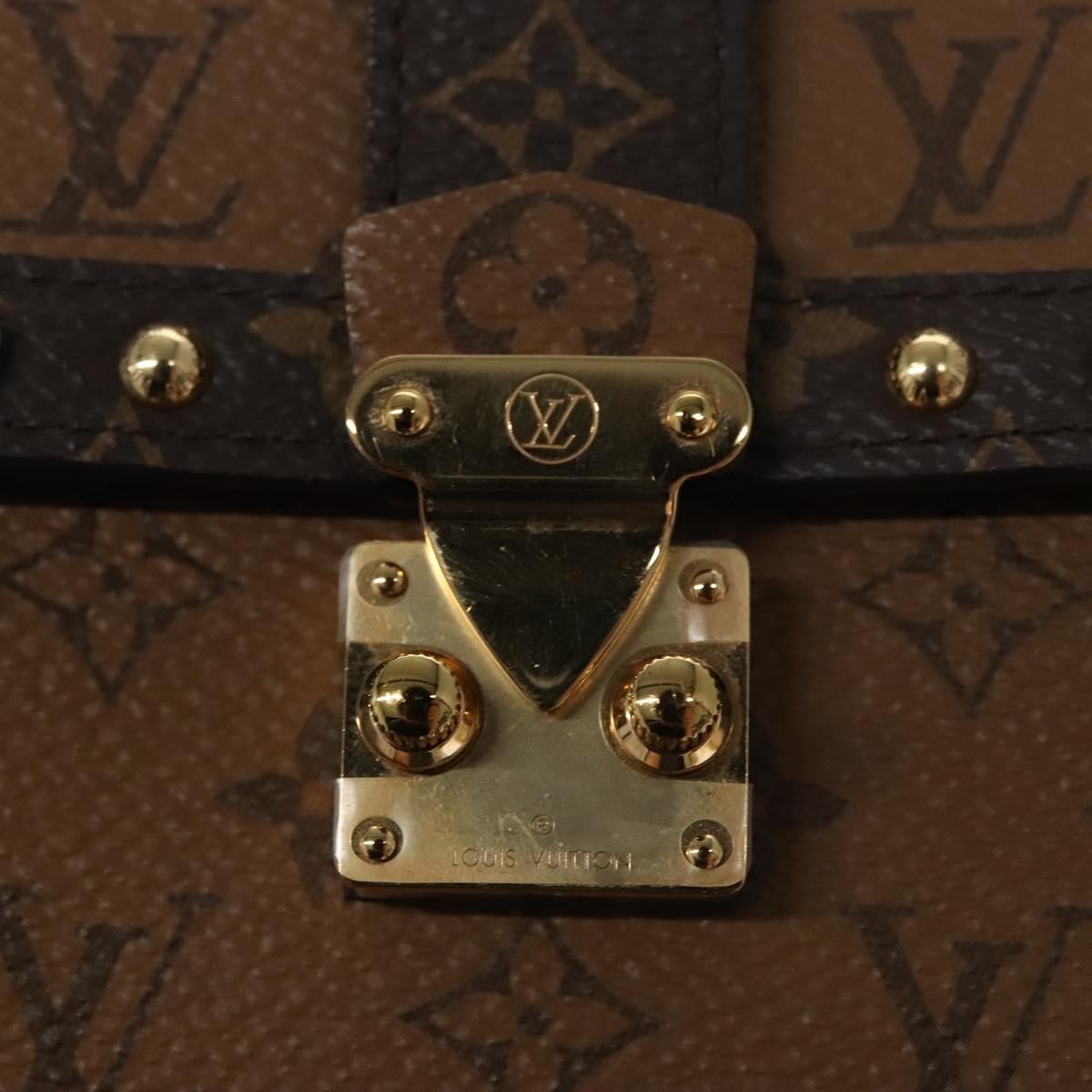 Louis Vuitton Vertical Trunk Pochette Reverse Monogram Canvas Brown Canvas Clutche & Pouche Bag (Pre-Owned)