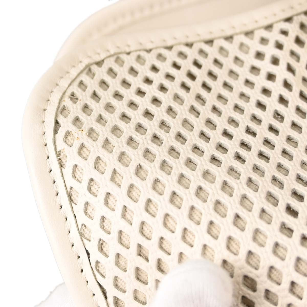 Chanel Up In The Air Top Handle Perforated Leather White Leather Tote Bag Bag (Pre-Owned)