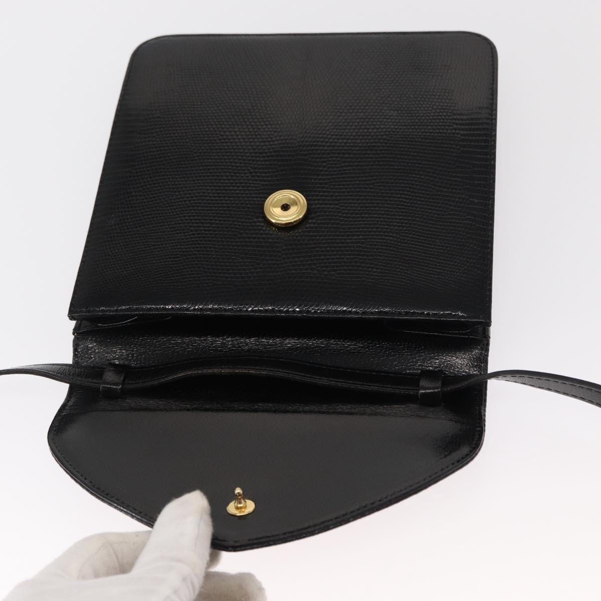 Saint Laurent Vintage Leather Black Leather Shoulder Bag Bag (Pre-Owned)