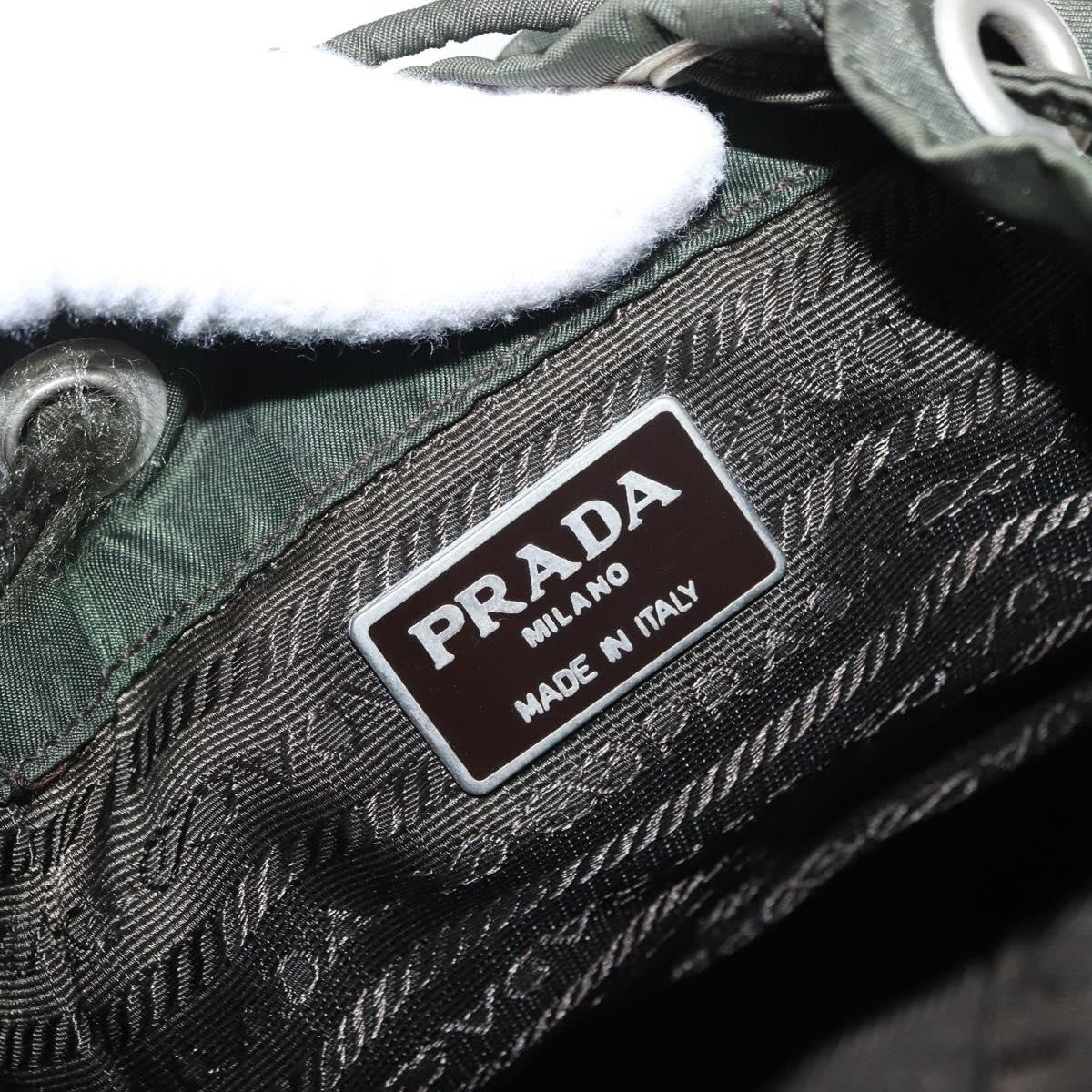 Prada Front Pocket Tessuto Khaki Nylon Backpack Bag (Pre-Owned)