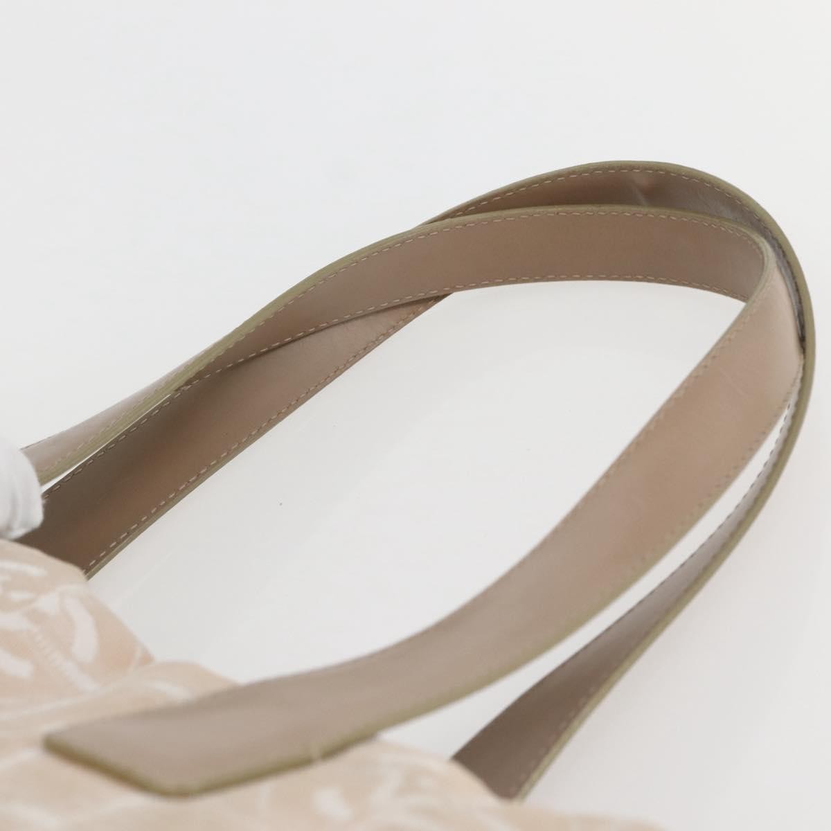 Chanel Travel Line Tote Nylon Beige Nylon Bag (Pre-Owned)