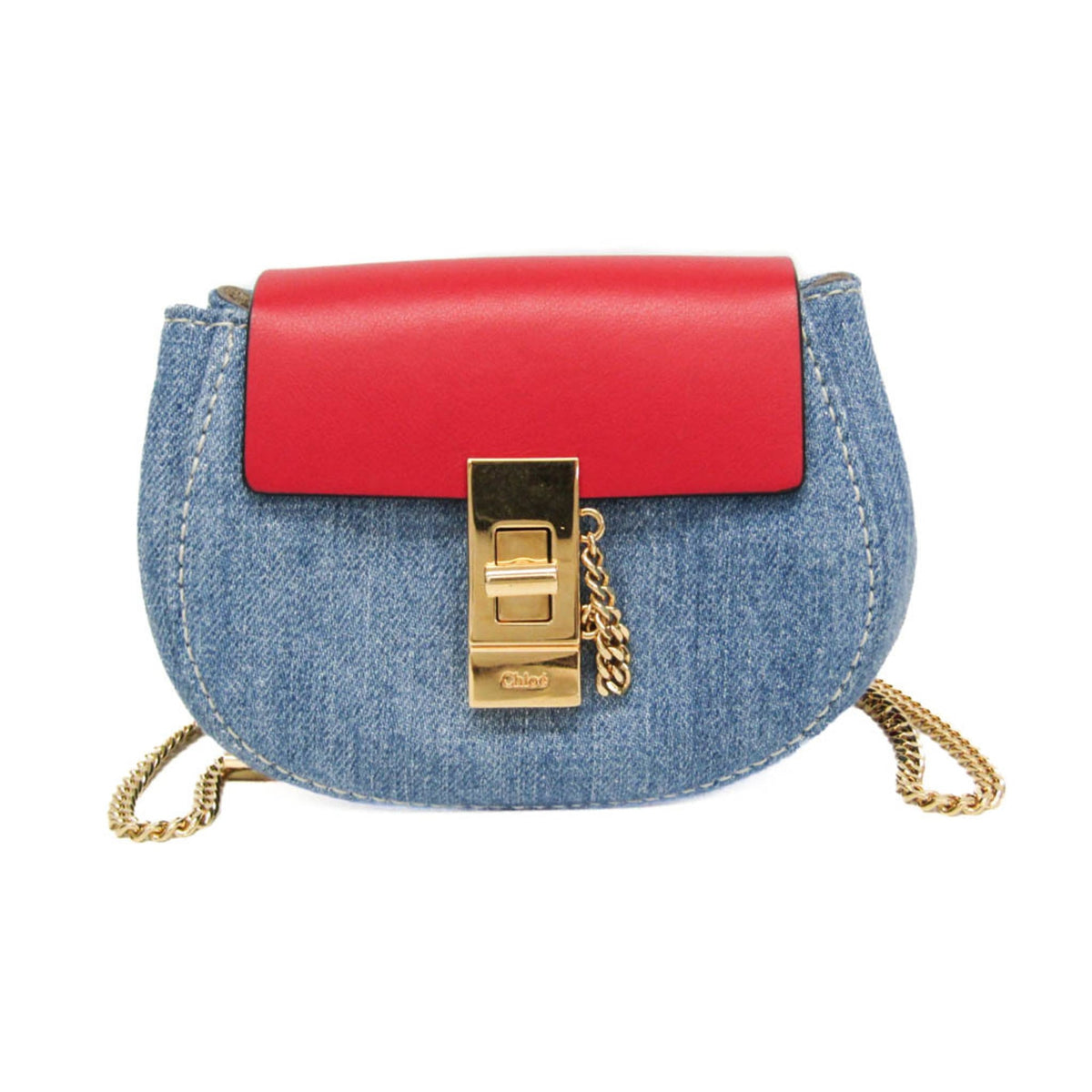 Chloe Drew Leather Multicolour Leather Backpack Bag (Pre-Owned)