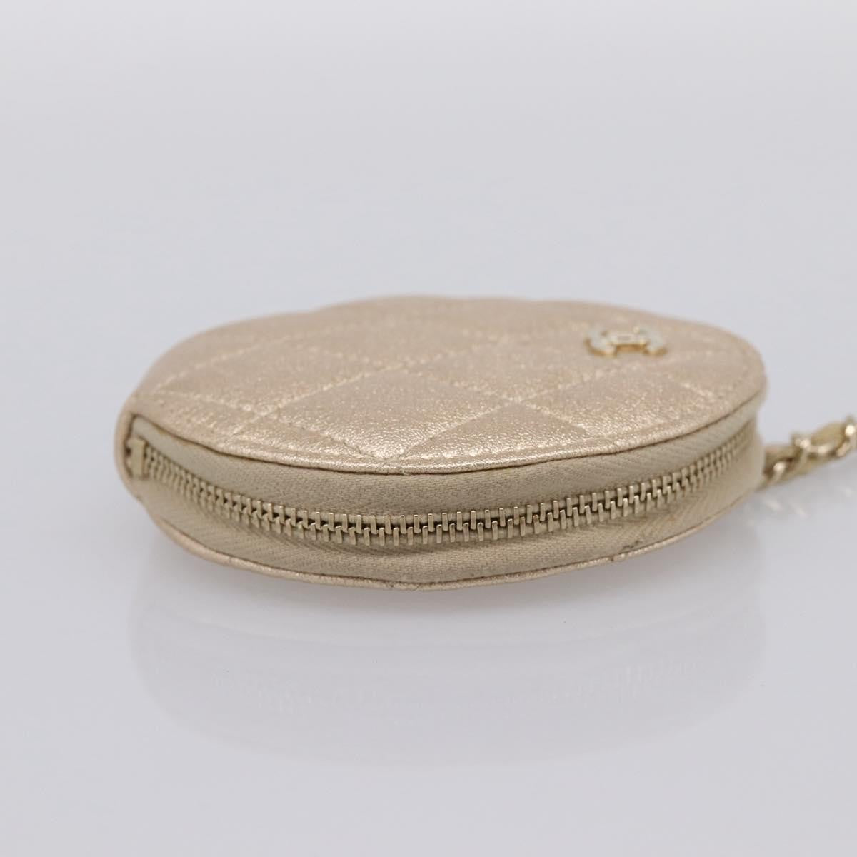 Chanel Pearl Crown Cc Multi Pouches Wristlet Quilted Lambskin Gold Leather Clutche & Pouche Bag (Pre-Owned)