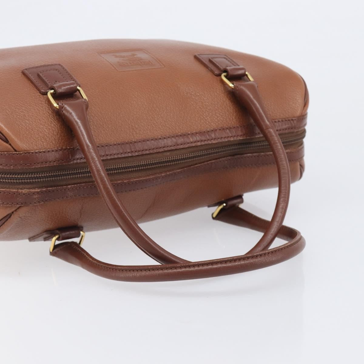 Burberry Vintage Boston Leather Brown Leather Handbag (Pre-Owned)