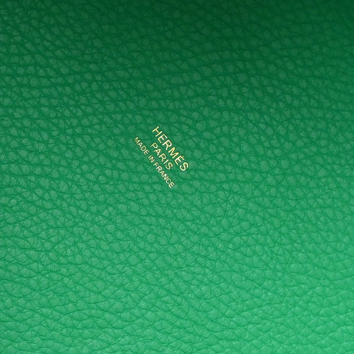 Hermes Picotin Lock Clemence Green Leather Handbag (Pre-Owned)