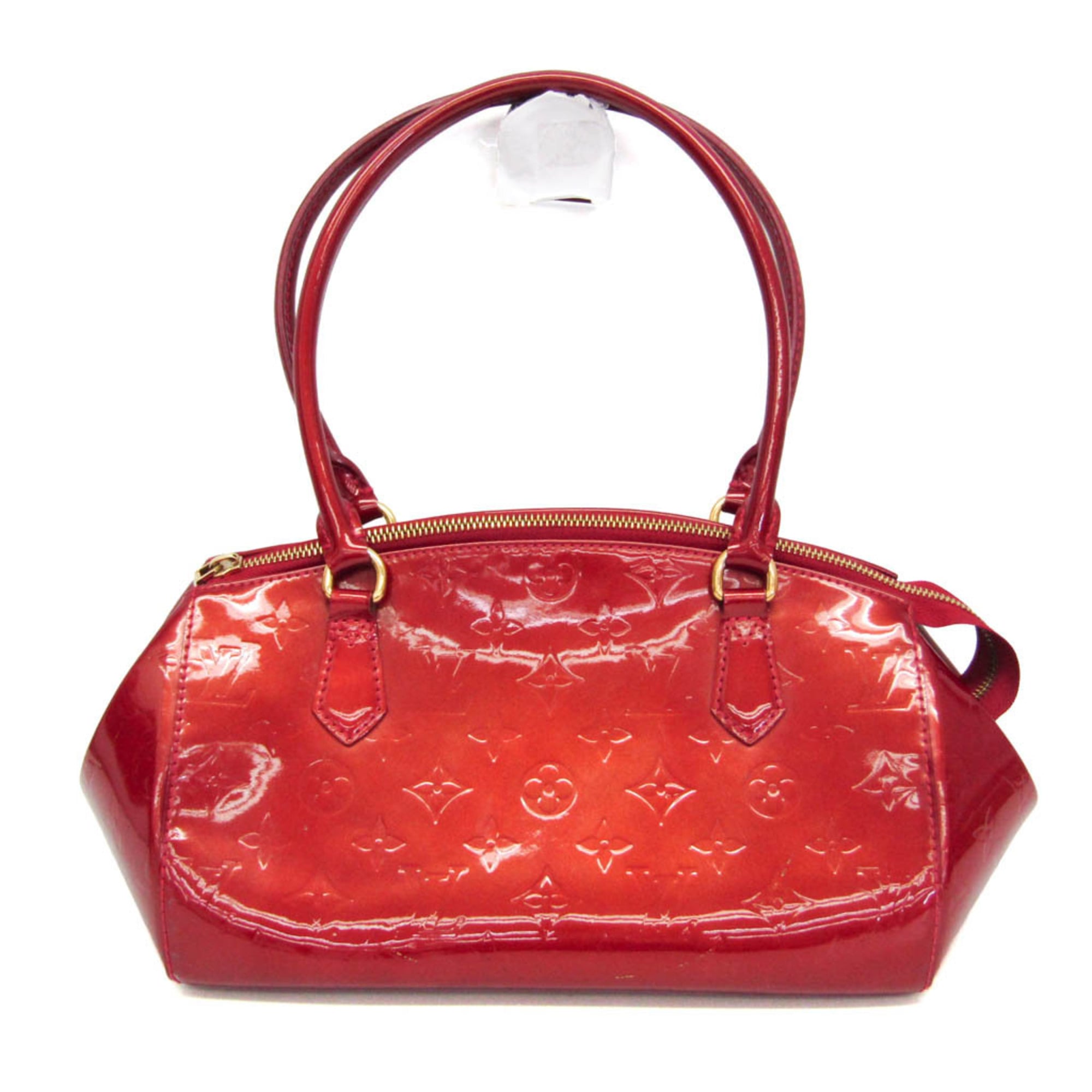 Louis Vuitton Sherwood Monogram Vernis Red Patent_Leather Handbag (Pre-Owned)