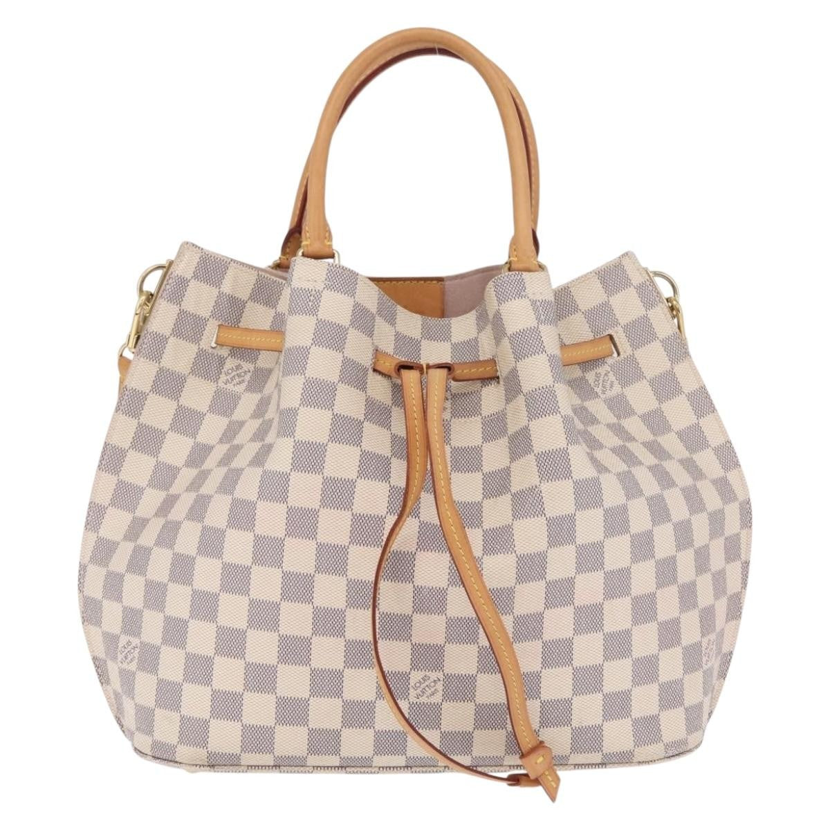Louis Vuitton Girolata Damier White Canvas Handbag (Pre-Owned)