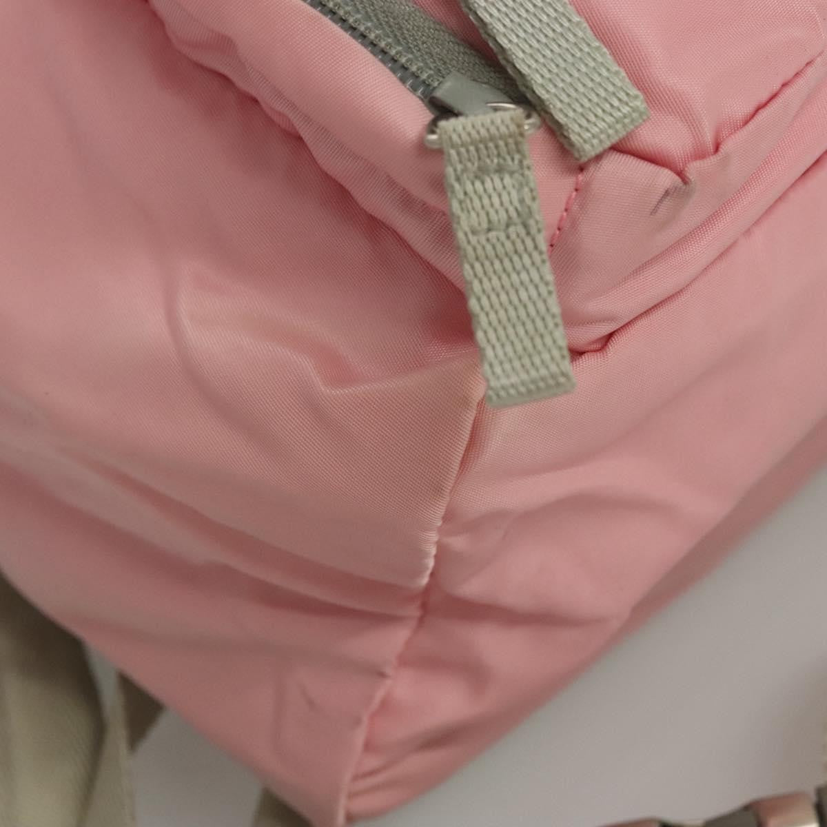 Prada Single Buckle Pocket Tessuto Pink Nylon Backpack Bag (Pre-Owned)
