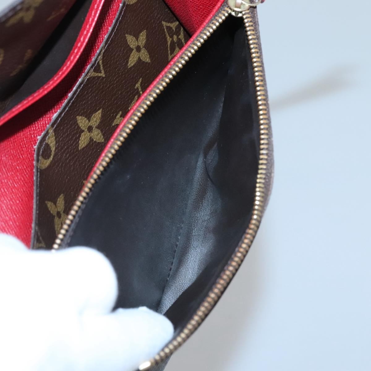 Louis Vuitton Emilie Monogram Canvas Red Canvas Wallets Accessory (Pre-Owned)
