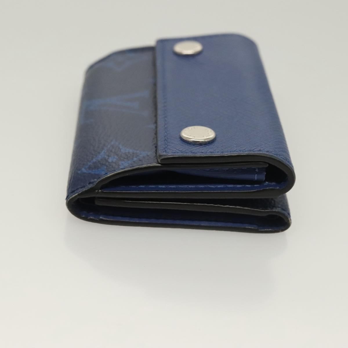 Louis Vuitton Discovery Monogram Taigarama Blue Leather Wallets Accessory (Pre-Owned)