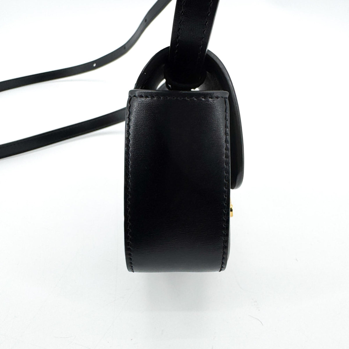 Celine Triomphe Triomphe Coated Canvas Black Leather Shoulder Bag Bag (Pre-Owned)