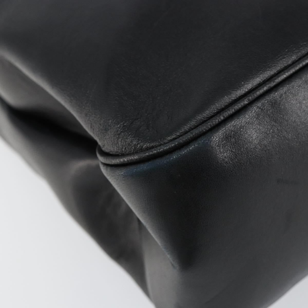 Salvatore Ferragamo Vala Leather Black Leather Tote Bag Bag (Pre-Owned)